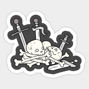 skull & sword Sticker